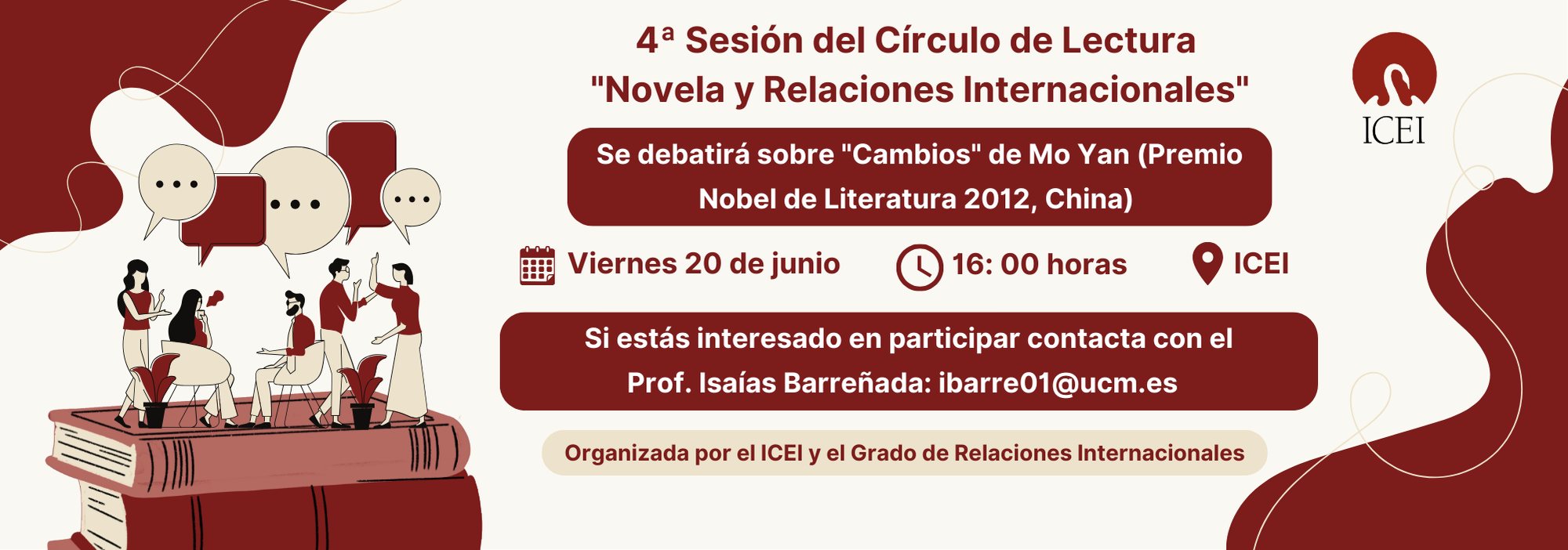 4º Sesión del Círculo de Lectura  "Novela y Relaciones Internacionales"